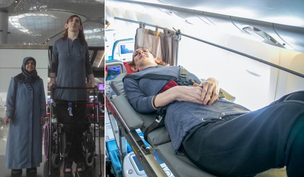 O tânără a zburat prima dată după ce avionul a fost modificat special pentru ea | Rumeysa Gelgi este cea mai înaltă femeie din lume