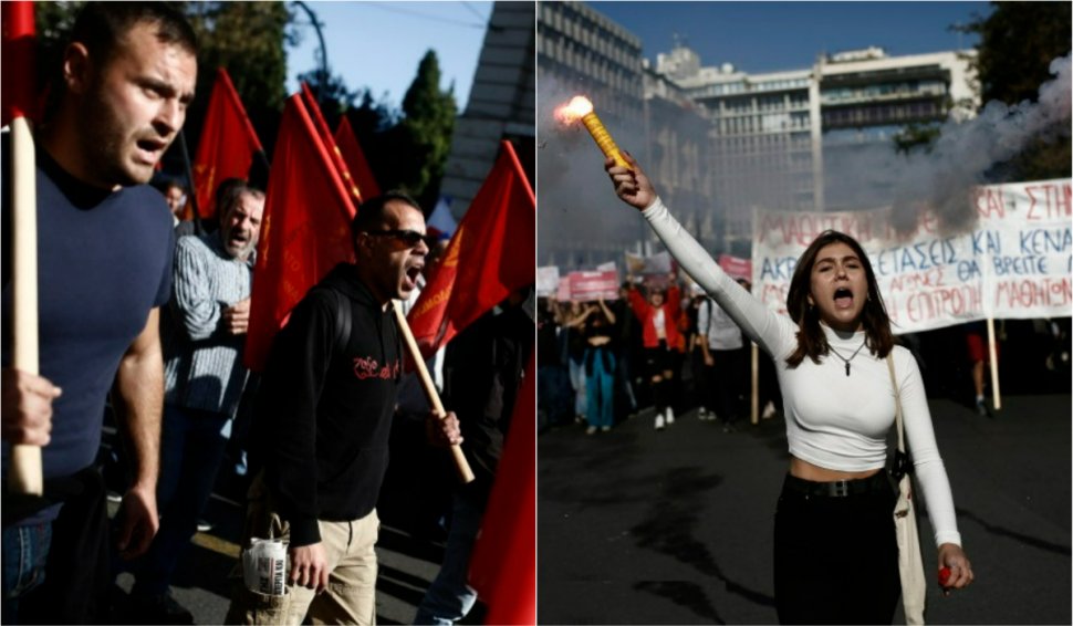 Grecia, paralizată de grevă generală. Ample mişcări de protest faţă de creşterea preţurilor