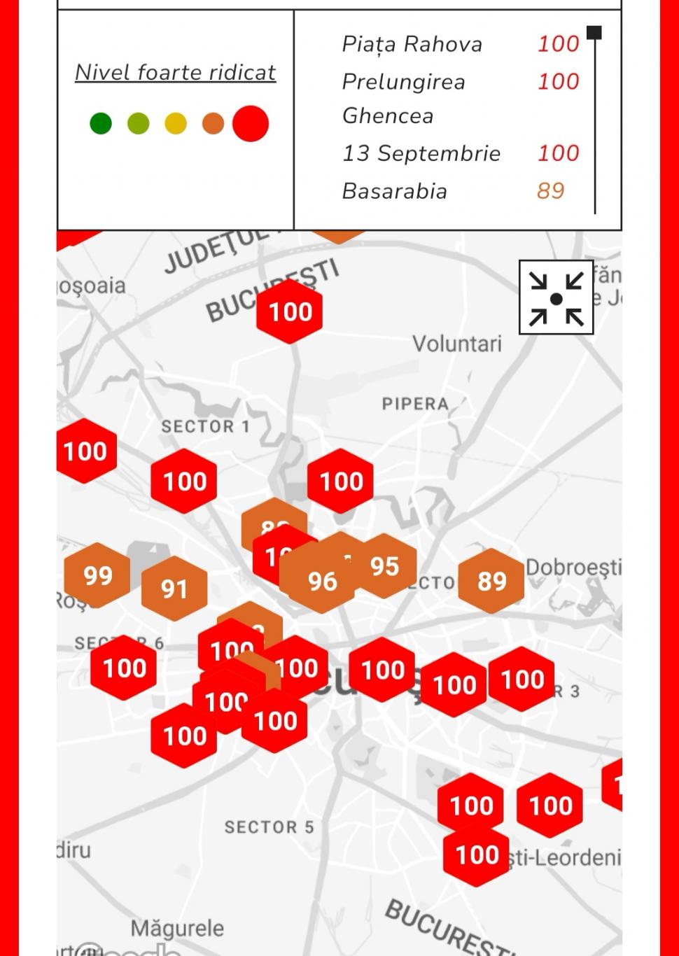 Aer toxic în București! Nivel foarte ridicat de poluare în tot orașul, cu particule în suspensie PM2,5  799478