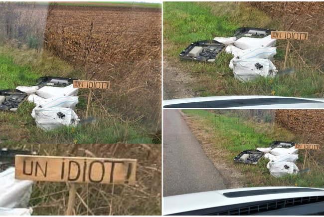 Mesajul care îi distrează pe șoferi, pe un drum din Arad: "Cel care a pus tăbliţa merită tot respectul" 799618