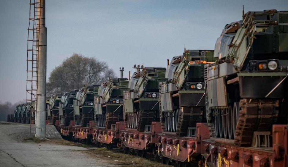 Tancurile NATO apără România | Blindatele au ajuns în județul Brașov, pentru a fi desfășurate la Cincu 800527