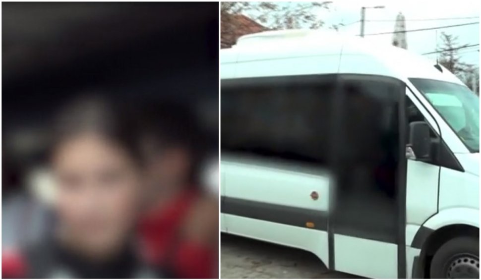 Localitatea din România unde 100 de elevi sunt înghesuiţi în trei microbuze pentru a ajunge la şcoală. Ce amendă a primit şoferul