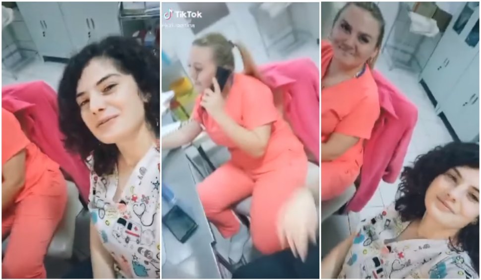 Două asistente de la un spital din Gorj s-au filmat cântând manele pe Tik Tok în timpul serviciului. Reacţia conducerii