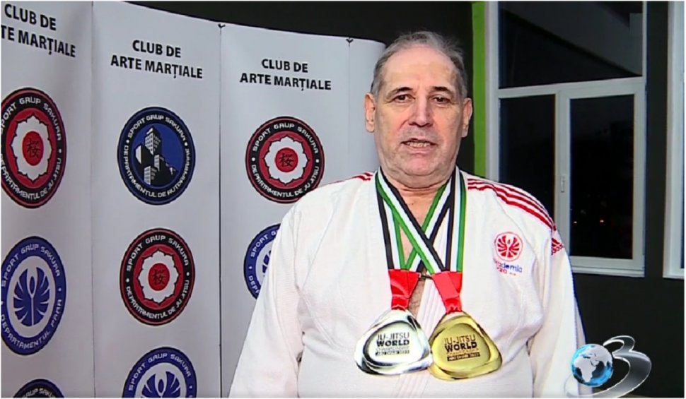 Un român nevăzător, pe podiumul mondial la Jiu Jitsu: Szanto Attila, campion la 60 de ani 