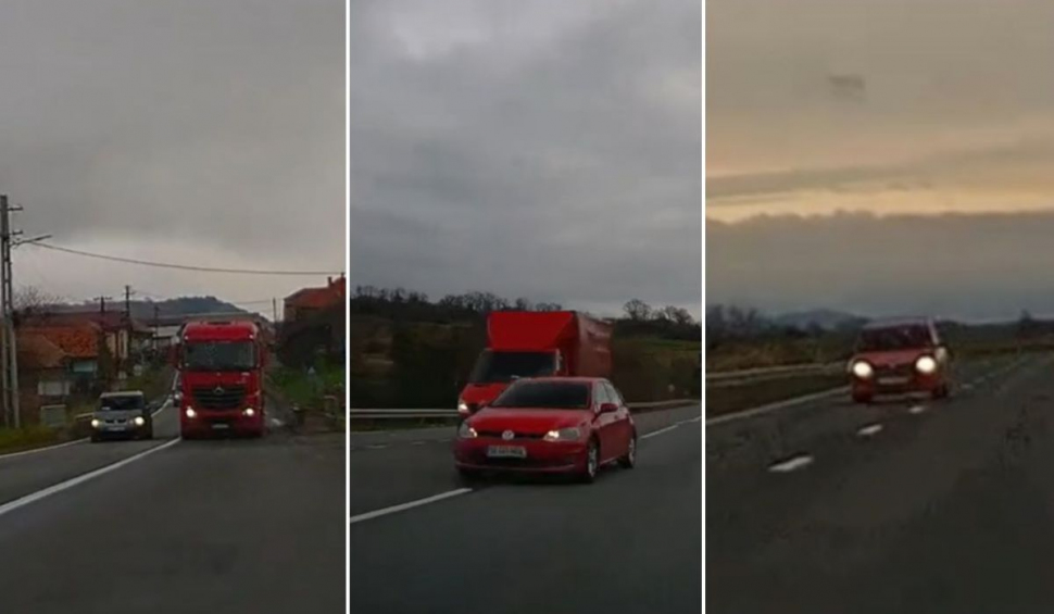 Un şofer român a arătat cum era să moară de trei ori, în aceeaşi zi, pe drumul dintre Bucureşti şi Oradea
