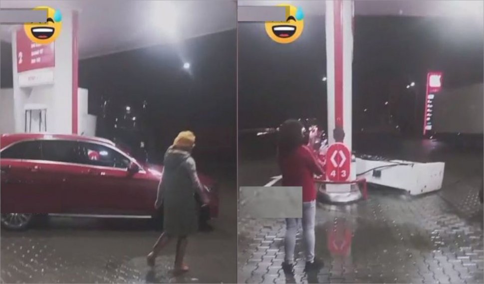O şoferiţă a plecat din benzinărie cu tot cu pompa de alimentare, după ce a plătit, în Ploieşti