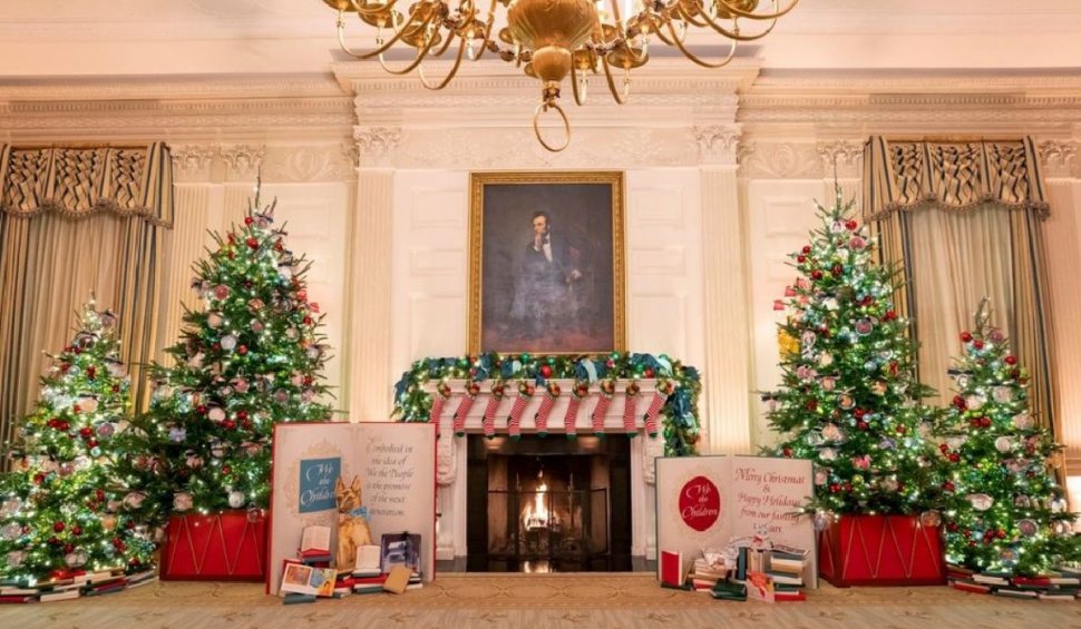 Atmosferă de poveste la Casa Albă. Cum arată decorul de Crăciun ales de Jill Biden