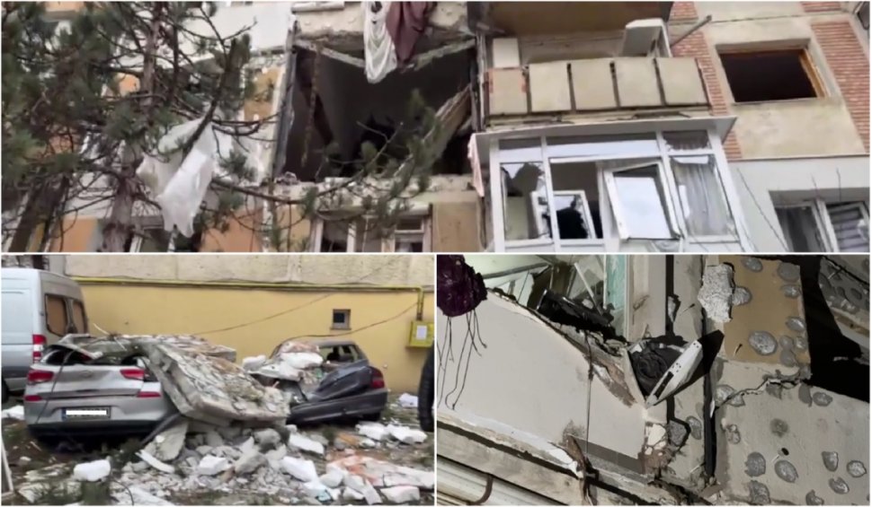 Patru răniţi şi distrugeri masive după o explozie într-un bloc din Suceava. Geamuri sparte şi la 800 de metri distanţă