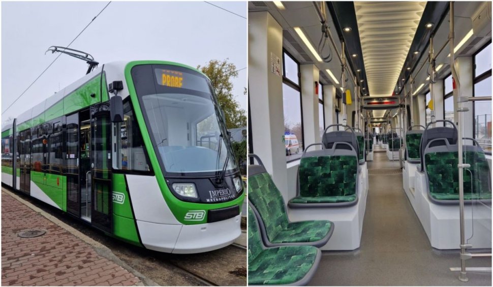 Cum arată noile tramvaie Imperio, care vor circula pe linia 41 de sâmbătă. Vin la pachet cu controlori dedicați