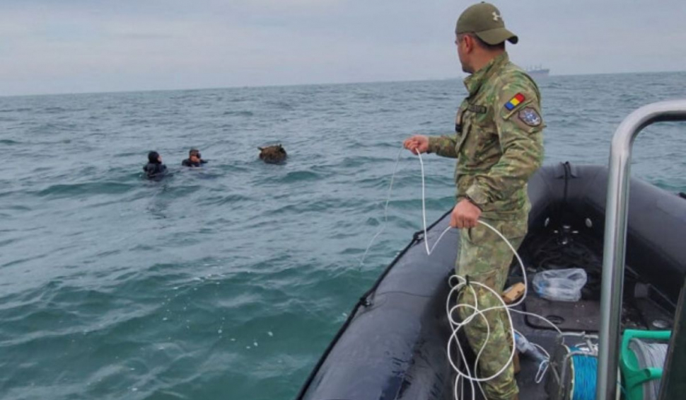 O mină marină a fost găsită în apropiere de Portul Constanţa, după ce o navă din Turcia a trecut pe lângă ea