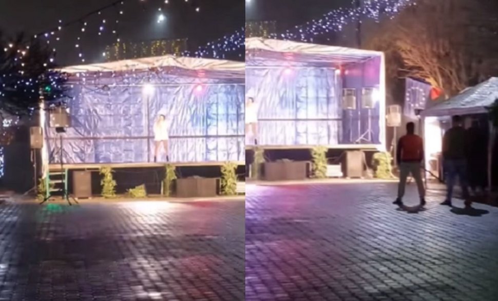 Primarul din Calafat, reacţie după imaginile virale de la Târgul de Crăciun: "Cântăreața a fost dezavantajată de ploaie"