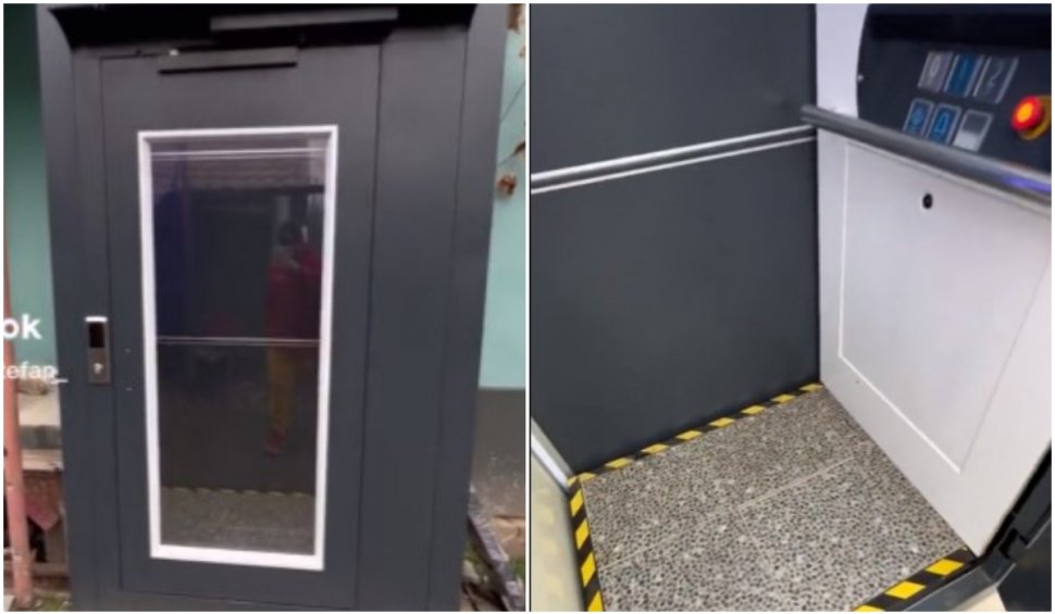 Un român viral pe TikTok, după ce a montat un lift la casă. Reacţia internauţilor: "Urcă cu viteza luminii stinse. Am trăit să o vad şi pe asta"