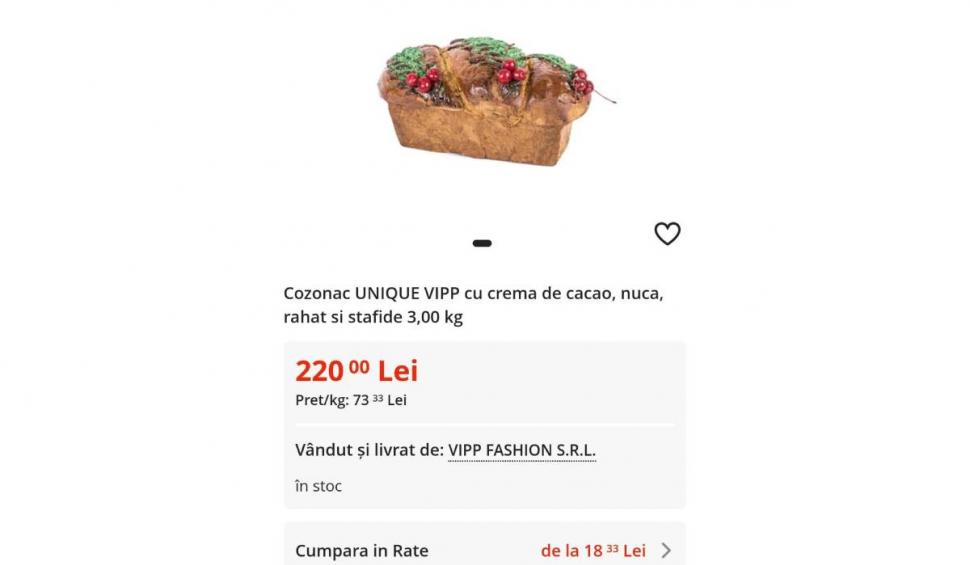 Cozonacul poate fi cumpărat în rate, Crăciunul acesta. Cât ar costa lunar plata lui 805647