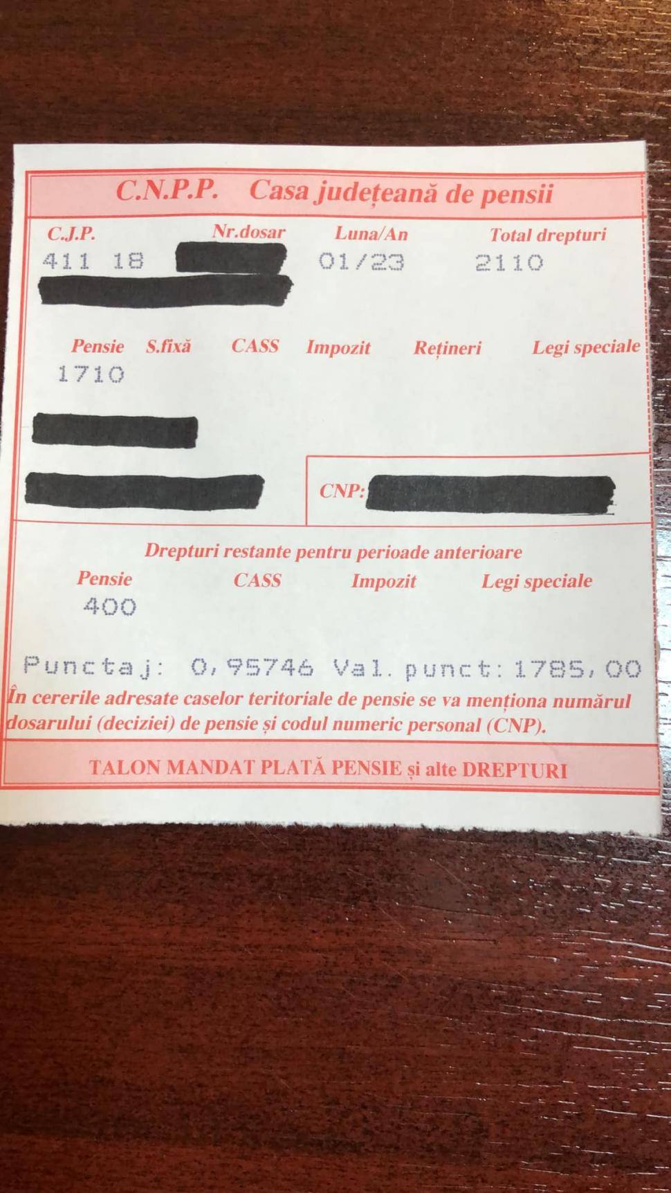 Cum arătă taloanele de pensie cu majorările din 1 ianuarie 2023. Marius Budăi: ”Se tipăresc deja” 806316