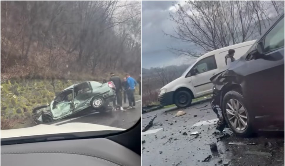 Opt persoane rănite într-un accident rutier pe Valea Oltului, în Ajunul Crăciunului