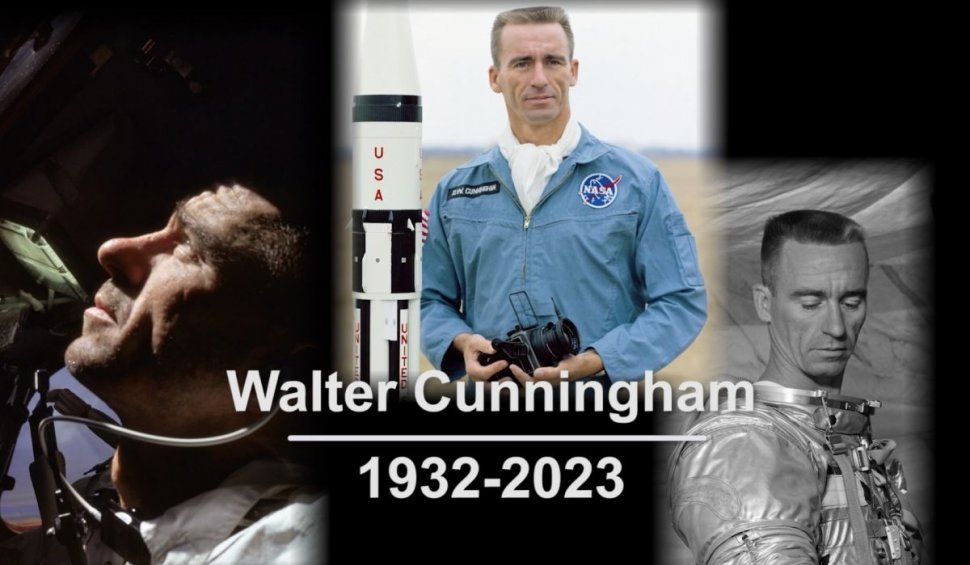 A murit Walter Cunningham, ultimul astronaut supraviețuitor al misiunii Apollo 7 care a dus primii oameni pe Lună