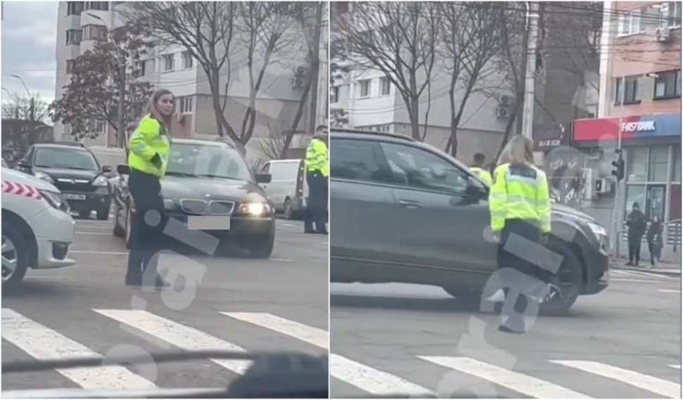 O poliţistă din Brăila dirijează traficul într-un mod inedit. Imaginile sunt virale, Poliţia face anchetă