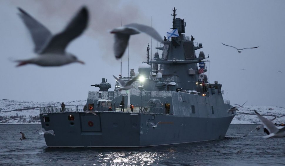 Fregata "Amiral Gorșkov" s-a jucat de-a războiul în Marea Norvegiei | Nava cu rachete "Zircon" a fost trimisă spre Mediterana