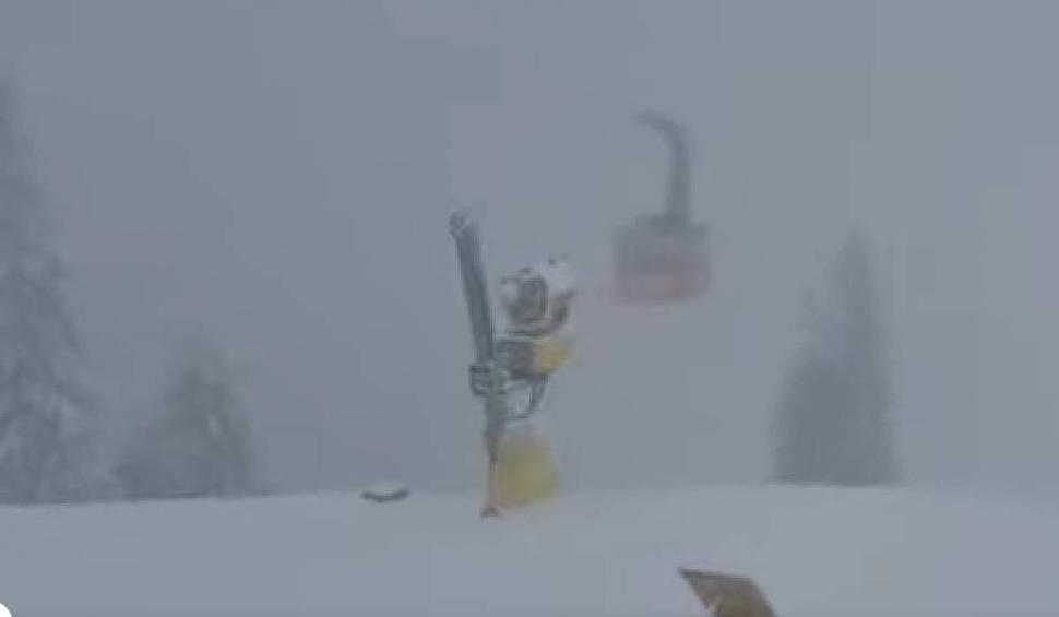 Ninge la munte! Imagini cu iarna apărută la sfârșitul vacanței | În Vârful Postăvarul s-a așternut zăpada 810403