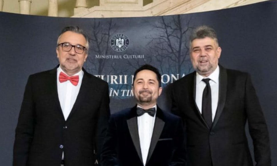Nicolae Ciucă, Marcel Ciolacu şi preşedintele Parlamentului moldovean, prezenţi la spectacolul dedicat Zilei Culturii Naţionale