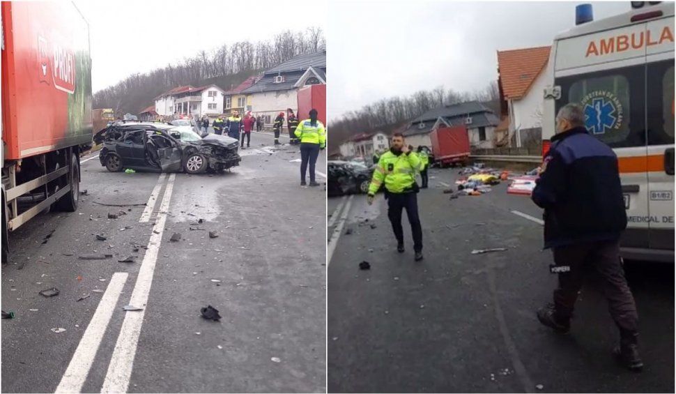 Carambol cu trei mașini, în județul Hunedoara. O femeie a murit și două persoane au fost rănite