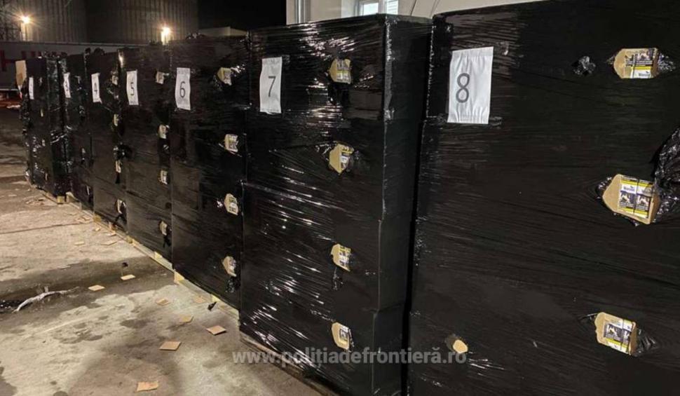 Ţigări de contrabandă de peste 1,5 milioane de euro, descoperite într-un TIR care transporta şerveţele umede 812491