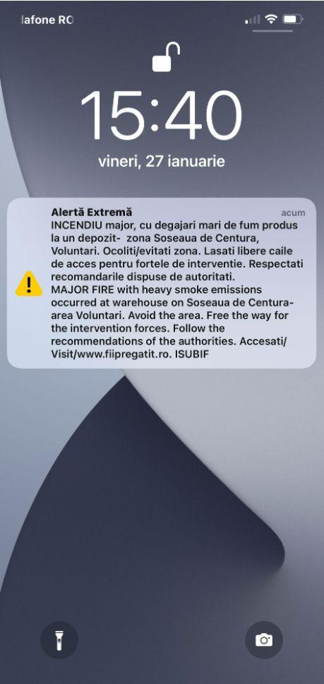 Incendiu de proporții pe Centura Capitalei. S-a trimis mesaj de Alertă extremă pentru evitarea zonei 813577