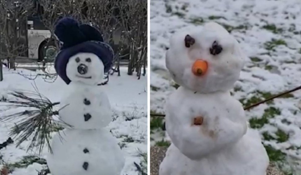 Constanța s-a umplut de oameni de zăpadă. Imagini cu creațiile inedite ale copiilor din oraș