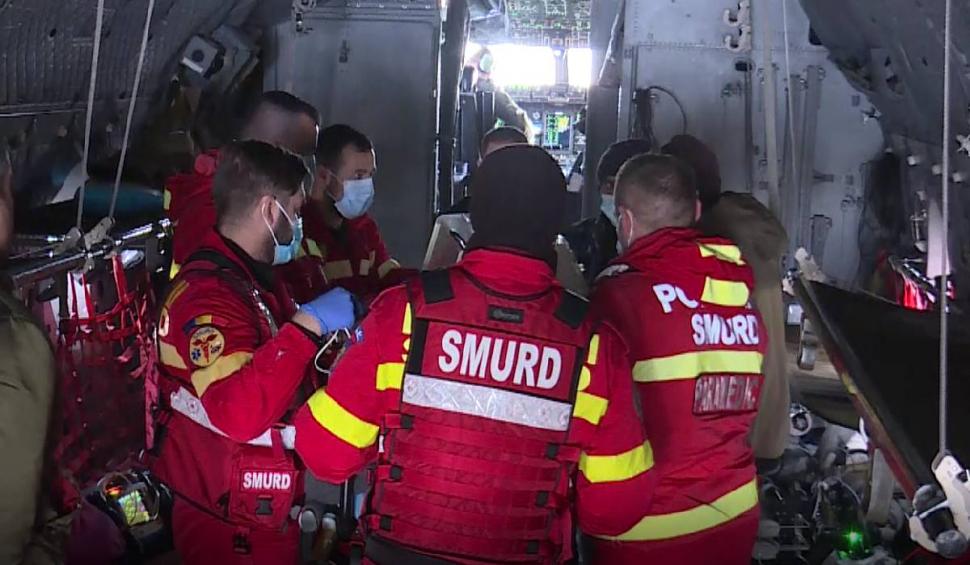 Un copil și un bărbat cu arsuri, trasportați de urgență cu avioane ale Armatei Române, la București și în Italia 814620