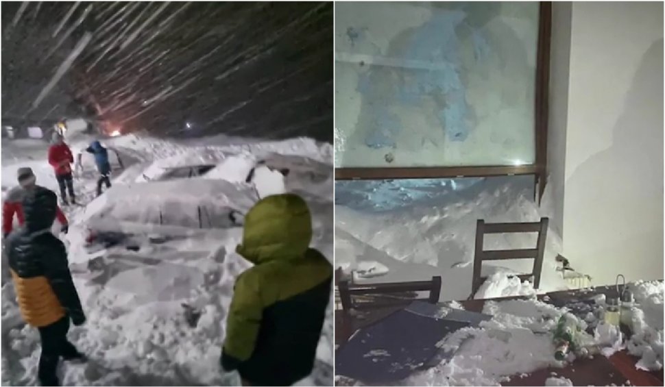 Cabană lovită de avalanșă pe Transfăgărășan. Locația este plină de turiști