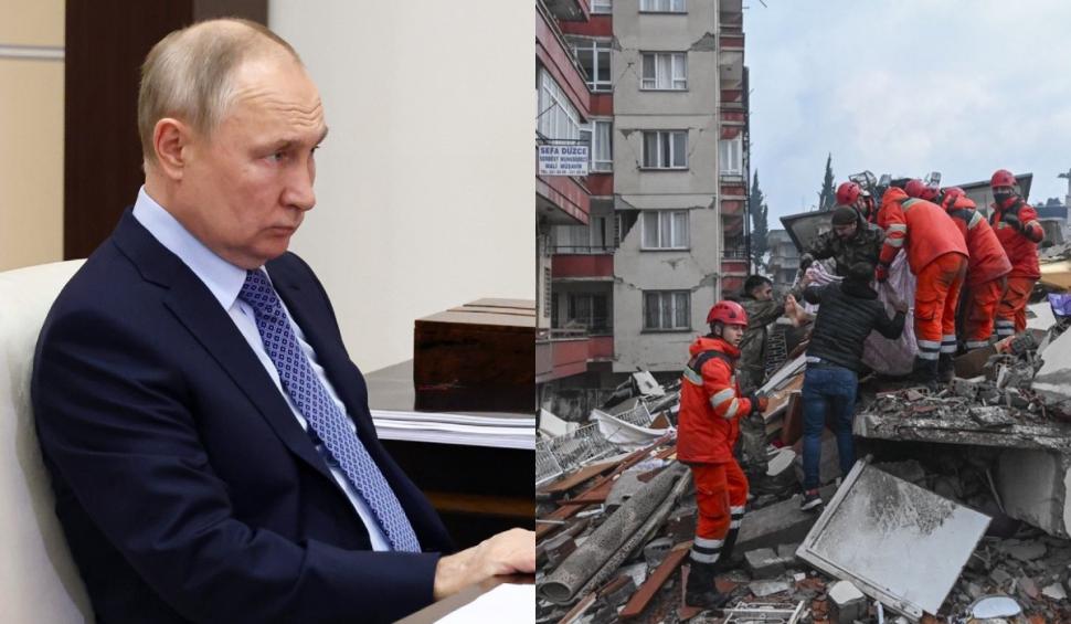 Vladimir Putin se oferă să ajute Turcia și Siria după cutremur: "Împărtășim tristețea și durerea celor care și-au pierdut oameni dragi"