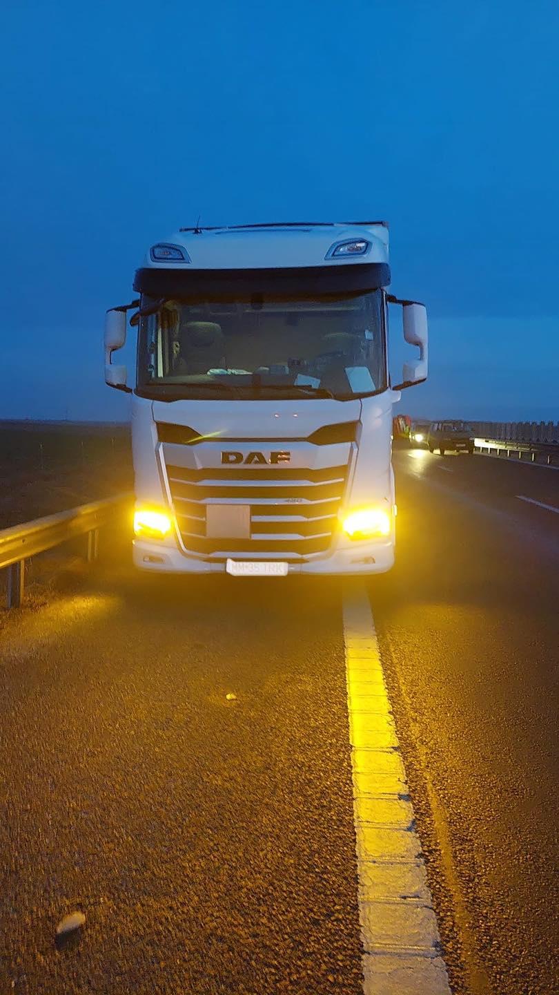 Două TIR-uri și o autoutilitară, implicate într-un accident pe A1. Traficul, restricționat 815469