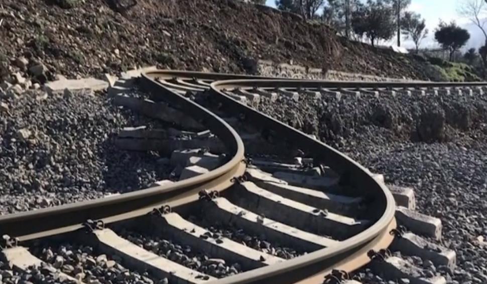 Imagini cu şinele de cale ferată contorsionate după cutremurul din Turcia 816054