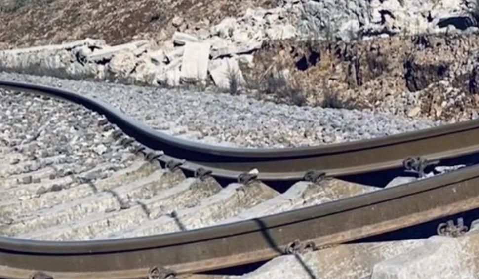 Imagini cu şinele de cale ferată contorsionate după cutremurul din Turcia 816055