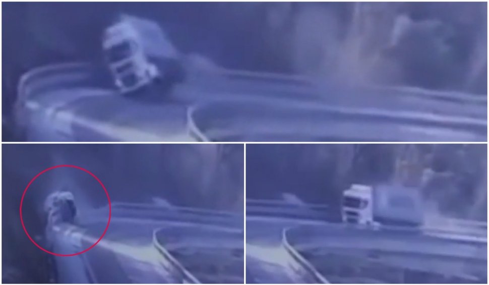 Un şofer român de TIR a supravieţuit miraculos după ce s-a prăbuşit de la 15 metri înălţime, în Italia