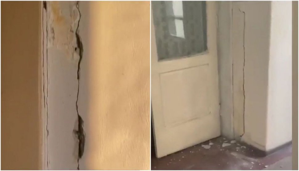 Pericol uriaș! Pereții blocurilor au crăpat după cutremurul de ieri, în Târgu Jiu! Oamenilor le este frică să mai stea în locuințe