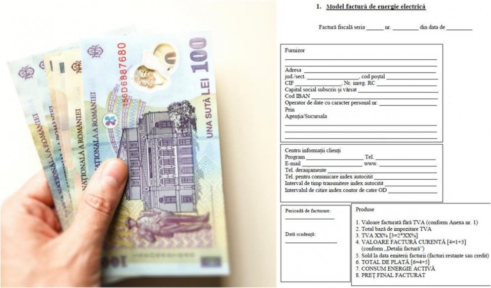 Model de factură la energia electrică. Cum va arăta nota de plată a românilor, indiferent de furnizor, din 1 aprilie