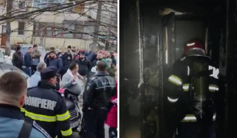 Panică într-un bloc din Galați: Zeci de oameni au fost evacuați după un incendiu 818076
