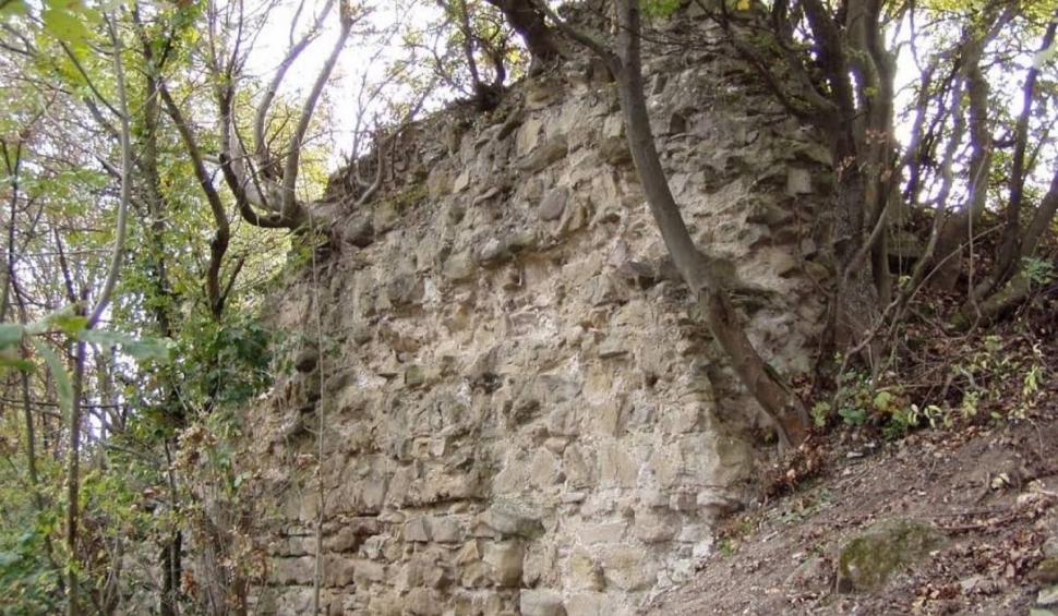 Cetate medievală luată cu asalt cu excavatorul de căutători de comori, în Alba. Oamenii săpau după o găleată de aur 818275