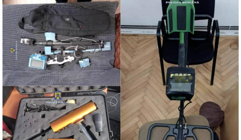 Cetate medievală luată cu asalt cu excavatorul de căutători de comori, în Alba. Oamenii săpau după o găleată de aur 818277