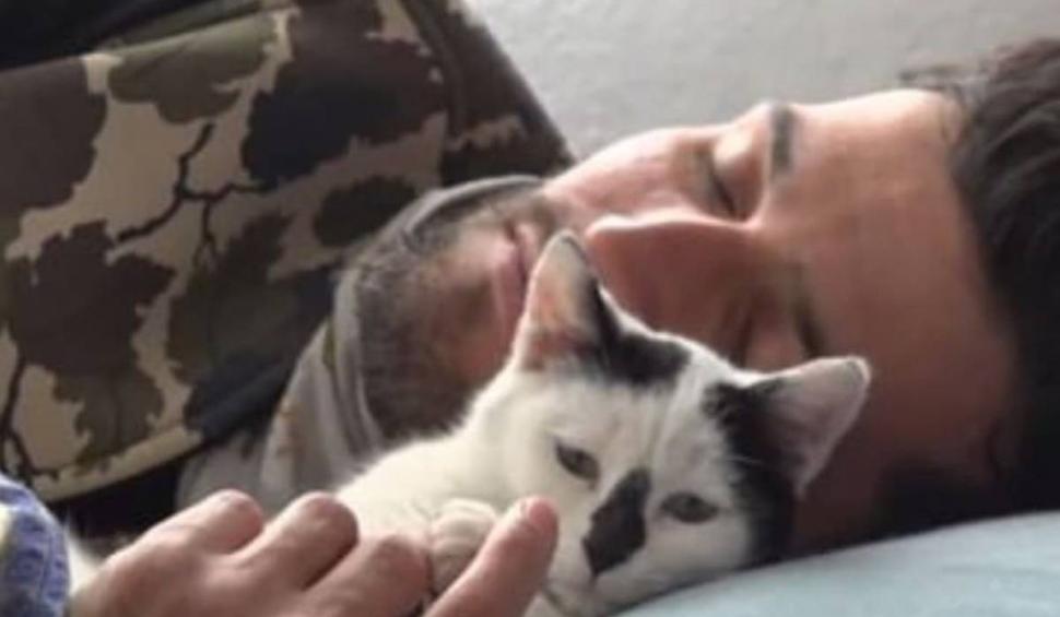 "În tot acest întuneric, puțină lumină" | Pisica salvată de sub ruinele din Turcia a fost adoptată de pompierul de care nu s-a mai dezlipit 818747