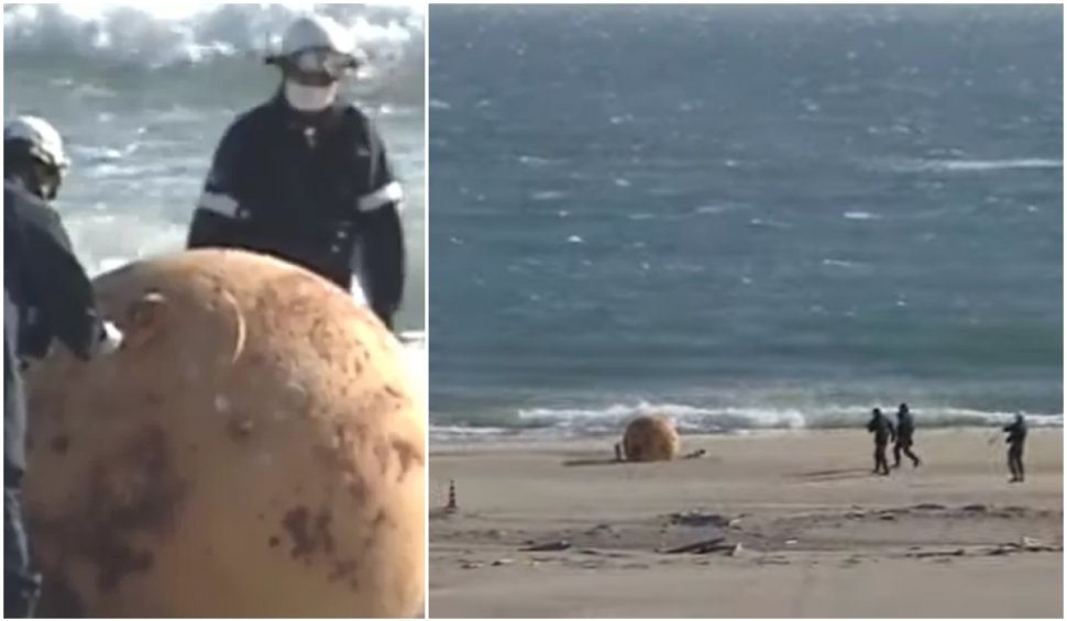 O sferă misterioasă a fost găsită pe o plajă din Japonia. Autoritățile nu ştiu de unde provine