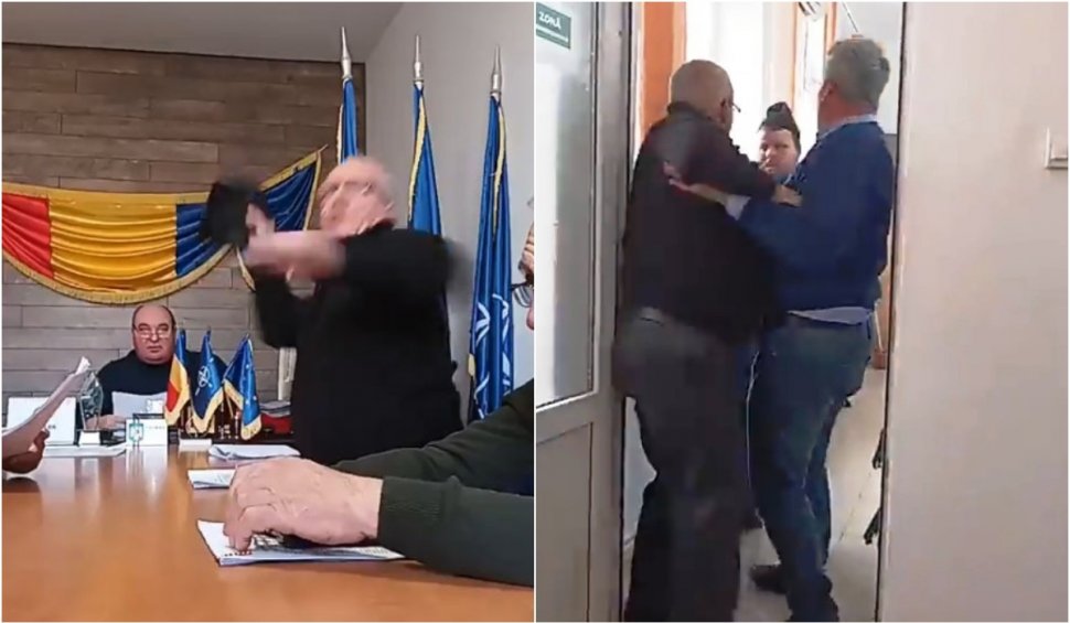 Un viceprimar din Vrancea a sărit să-l bată pe un cetăţean, în timpul şedinţei Consiliului Local