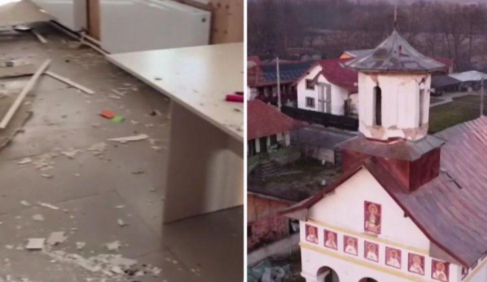 O şcoală şi o biserică din Gorj vor fi demolate. Au fost grav avariate de cutremure