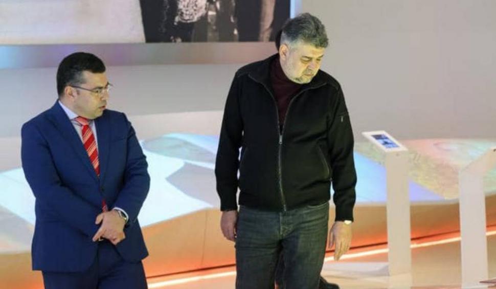 Marcel Ciolacu a depus flori la monumentul lui George Enescu din Baku 820083