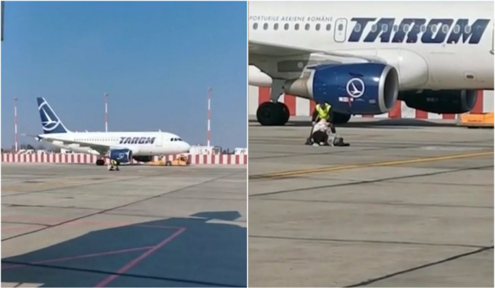O femeie cu un copil mic a încercat să prindă avionul din mers, pe Aeroportul Otopeni