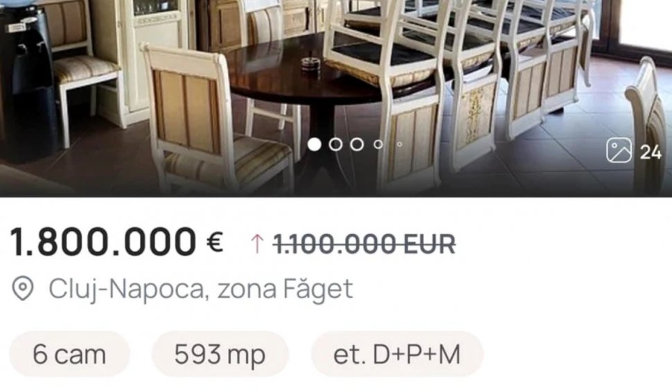 "Reducere" imobiliară virală pe internet: Cum arată o casă din Cluj scumpită cu 700 de mii de euro în câteva săptămâni 