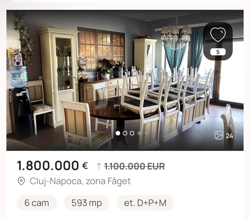 "Reducere" imobiliară virală pe internet: Cum arată o casă din Cluj scumpită cu 700 de mii de euro în câteva săptămâni  821314