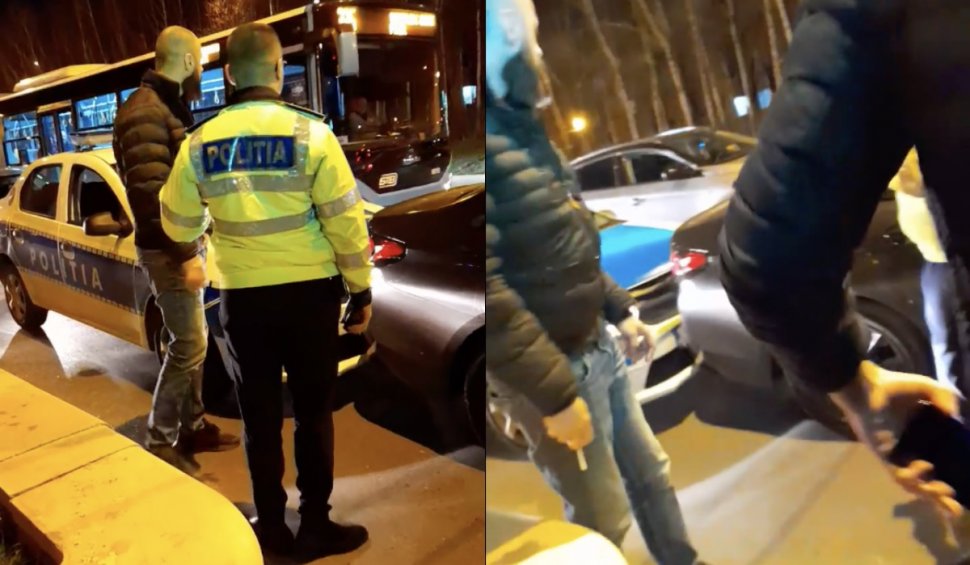 Accident între o autospecială de Poliție și mașina pe care agenții o urmăreau pentru că șoferul nu oprise la semnalele lor, în București