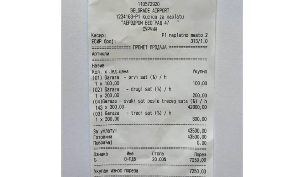 "Așa că atenție!" | Ţeapa luată de un român după ce şi-a lăsat maşina lângă aeroportul din Belgrad. Preţul parcării a fost enorm 821452